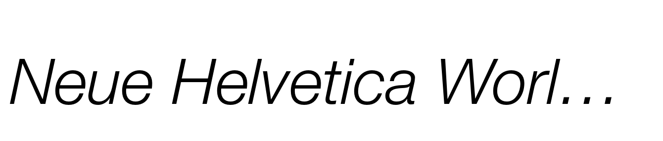 Neue Helvetica World 46 Light Italic